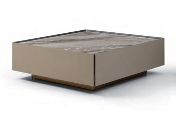 Столик журнальный с мраморной поверхностью и элементами из кожи, LNCT613_1